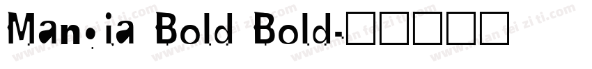 Mangia Bold Bold字体转换